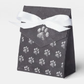 Chalkboard - Puppy Pawty - Dog Birthday Paw Print Bedankdoosjes (Voorkant Zijde)