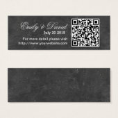 Chalkboard QR Code Mariage Site Web Insérer une ca (Devant & derrière)