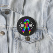 Chalkboard Rainbow Awareness Ribbon Button (In situ)