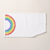 CHALKBOARD RAINBOW WHITROOM BATHROOM TOWEL SET BAD HANDDOEK (Handdoek)