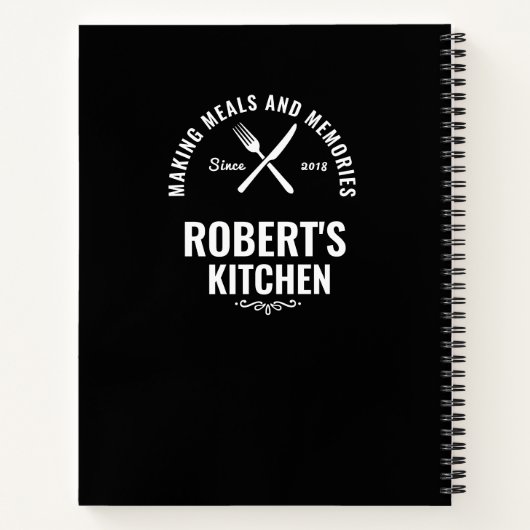 Chalkboard Recipe Journal | Custom Name Notitieboek (Achterkant)