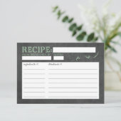 Chalkboard Recipe Kaart in Mint (Staand voorkant)