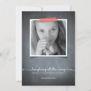 Chalkboard Red Washi Tape Carte photo de vacances