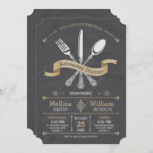 Chalkboard repesal Dinner Invitation Kaart (Voorkant / Achterkant)