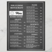 Chalkboard Restaurant Logo Flyer (Voorkant)