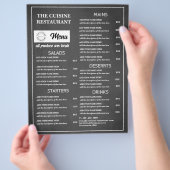 Chalkboard Restaurant Logo Flyer (Hand)