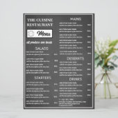 Chalkboard Restaurant Logo Menu (Staand voorkant)