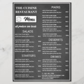 Chalkboard Restaurant Logo Menu (Voorkant)
