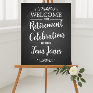 Chalkboard Retirement Welkom Sign Aangepast: Poster