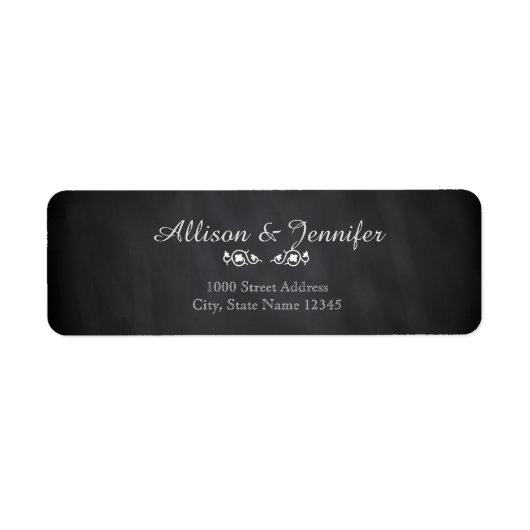 Chalkboard-retouradres Etiket (Voorkant)