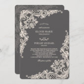 Chalkboard Romance Faire-part de mariage (Devant / Derrière)