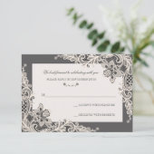 Chalkboard Romance Response Card Kaart (Staand voorkant)