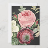 Chalkboard Rose Rose Flower Invitation Baby shower (Dos)