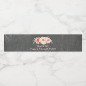 Chalkboard rose Vintage bouteille d'eau  Étiquette (Étiquettes simples)