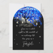 Chalkboard Royal Blue Heart Leaf Tree Kaart (Achterkant)