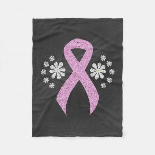 Chalkboard roze Awareness Ribbon Fleece Deken