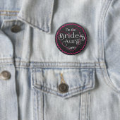 Chalkboard roze hart bruiloft | bruidstante ronde button 5,7 cm (In situ)