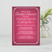 Chalkboard roze & White Bridal Shower Invitations Kaart (Staand voorkant)