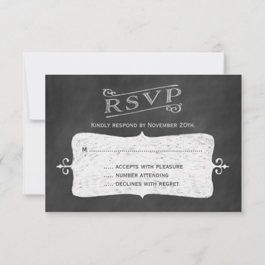 Chalkboard RSVP (Achterkant)