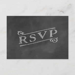 Chalkboard RSVP Kaartje