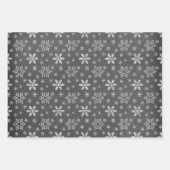 Chalkboard Rustic Black en White Kerstwrappi Inpakpapier Vel (Voorkant)
