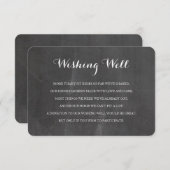 Chalkboard rustic Wishing well bruiloft insert car Informatiekaartje (Voorkant / Achterkant)
