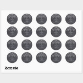 Chalkboard  rustieke bruiloft Save the Date Ronde Sticker (Vel)