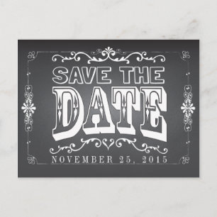 Chalkboard Save the Date Wedding Briefkaart