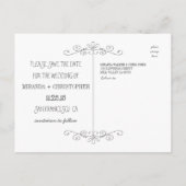 Chalkboard Save the Date Wedding Briefkaart (Achterkant)