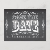 Chalkboard Save the Date Wedding Briefkaart (Voorkant)