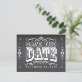 Chalkboard Save the Date Wedding Briefkaart (Staand voorkant)