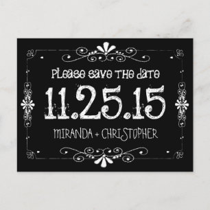 Chalkboard Save the Date Wedding Briefkaart