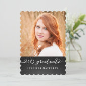 Chalkboard Script 2015 Graduation Party Invitation (Debout devant)