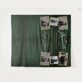 Chalkboard Script Afstuderen 6 foto achtergrond Wandkleed (Voorkant (horizontaal))