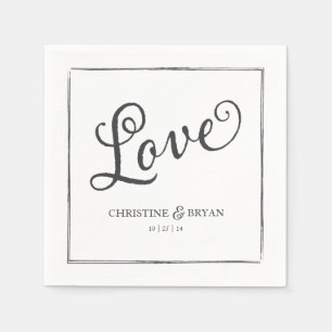 Chalkboard Script Napkin Servetten