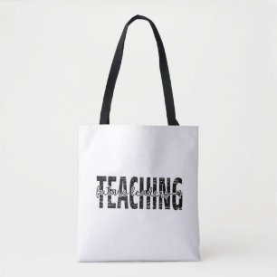 Chalkboard Script Teaching Quote Art Draagtas