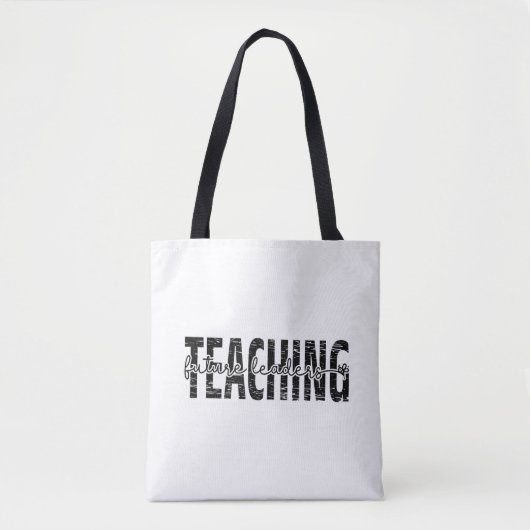 Chalkboard Script Teaching Quote Art Draagtas (Voorkant)
