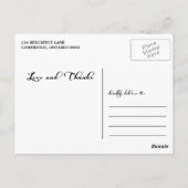 Chalkboard Script Weddending Hartelijk dank Briefk Briefkaart (Achterkant)