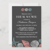 Chalkboard Seashells Invitation pour le mariage de (Devant)