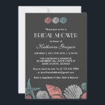 Chalkboard Seashells Invitation pour le mariage de<br><div class="desc">Coquillages vintages et invitation à l'étoile de mer avec motif rayé sur le dos. Parfait pour votre mariage à la plage ou douche nuptiale en été. Invitation à thème océan et mer. Vous pouvez customiser le libellé pour toute autre occasion comme baby shower, fête de fiançailles, fête de bachelorette, fête...</div>