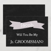 Chalkboard Serez-Vous Notre Invitation Jr Groomsma (Devant / Derrière)