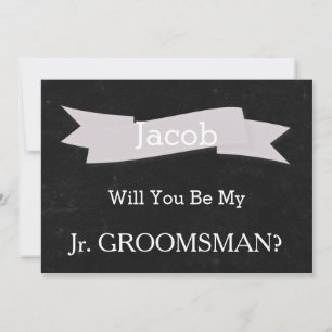 Chalkboard Serez-Vous Notre Invitation Jr Groomsma