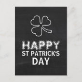 Chalkboard Shamrock, St Patrick's Day Briefkaart (Voorkant)