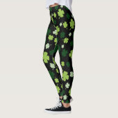 Chalkboard Shamrock St. Patrick's Day Leggings (Gauche)