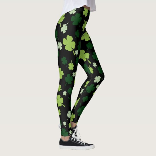 Chalkboard Shamrock St. Patrick's Day Leggings (Rechts)