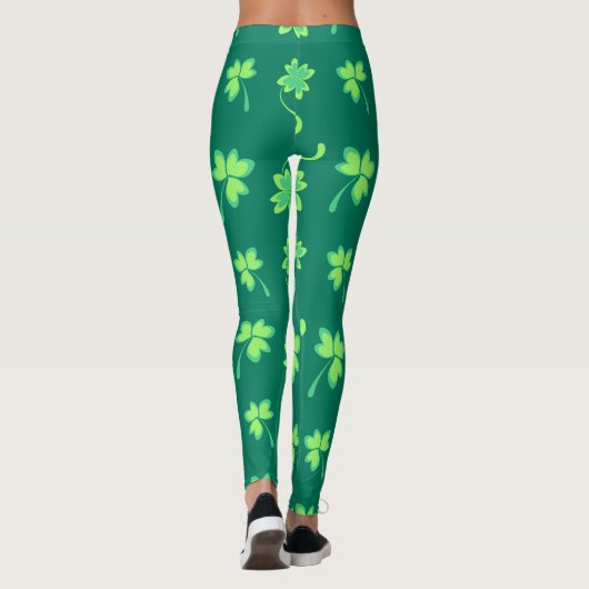 Chalkboard Shamrock St. Patrick's Day Leggings (Dos)