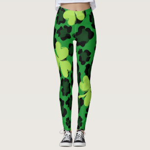 Chalkboard Shamrock St. Patrick's Day Leggings