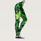 Chalkboard Shamrock St. Patrick's Day Leggings (Droite)