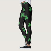 Chalkboard Shamrock St. Patrick's Day Leggings (Gauche)