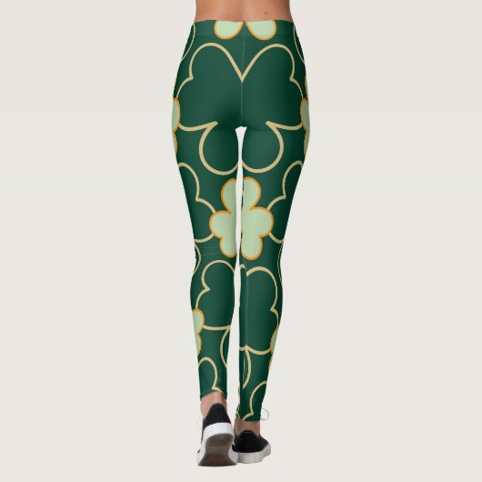 Chalkboard Shamrock St. Patrick's Day Leggings (Dos)